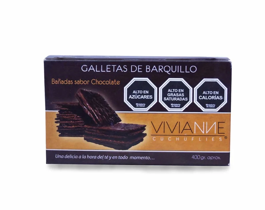 Galletas de barquillo bañadas en chocolate